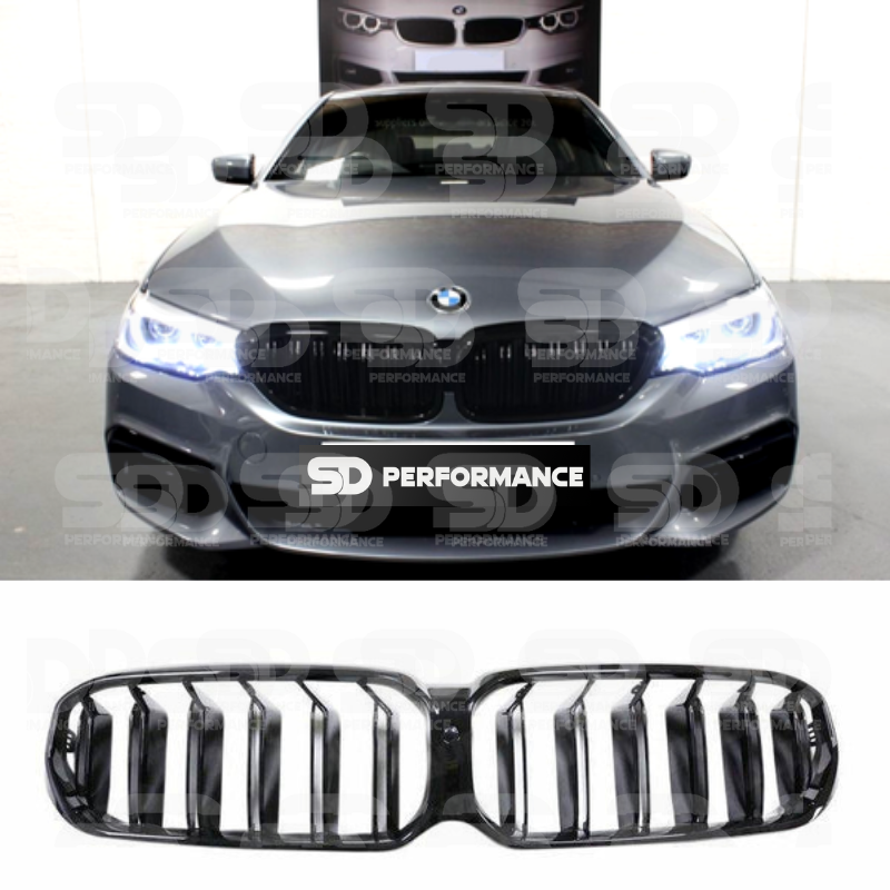 For BMW G30 LCI 5 Series Gloss Black Single Slat Kidney Grille