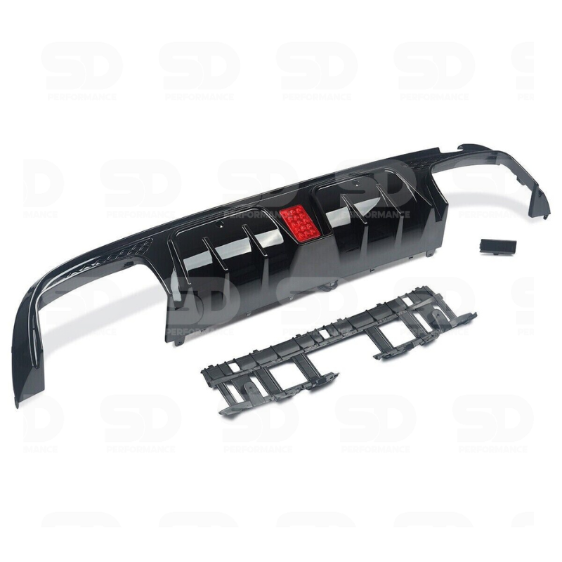 For Mercedes-Benz W205 Brabus Rear Diffuser Black
